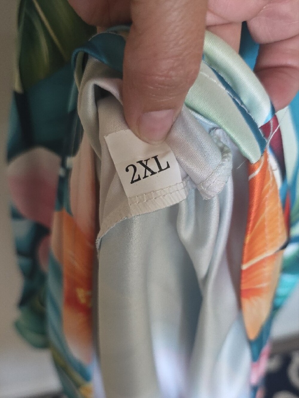 Tropical Floral Maxi Slip Dress in Teal & Coral - Picture 5 of 5